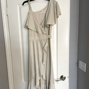 Women’s high-low wrap dress